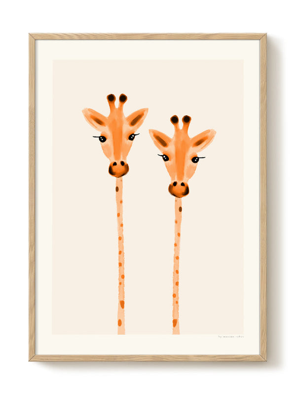 Art Print - A2 - Maxime - Curious Giraffes