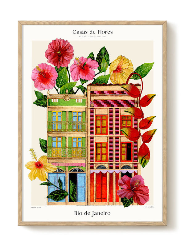 Art Print - A2 - Matos - Flower Houses - Rio de Janeiro