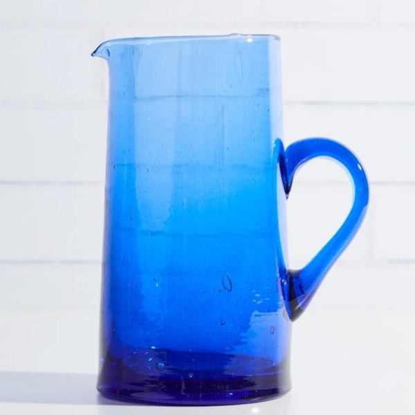 Glass Jug - Cobalt Blue