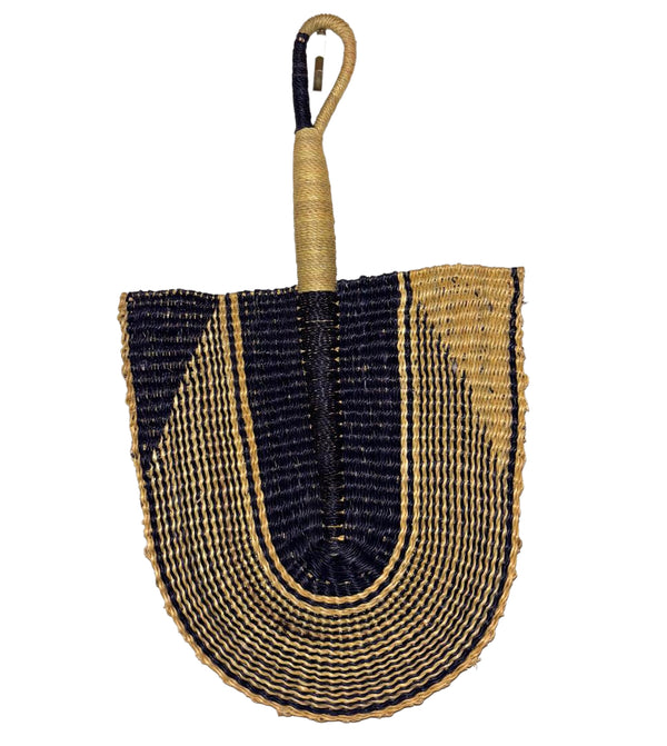 Woven Fan - Navy Geometric