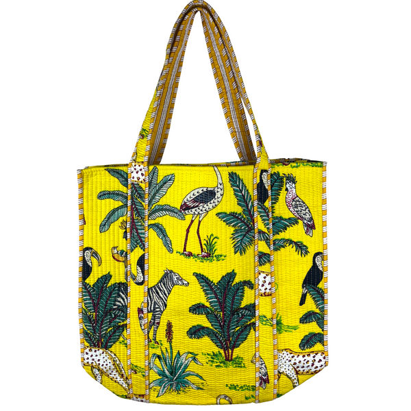 Cotton Tote Bag - Jungle Yellow