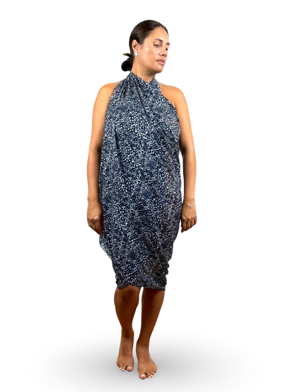 Fleur Sarong - Navy