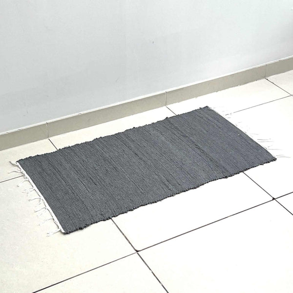 Cotton Floor Mat - Plain Dark Grey Marle