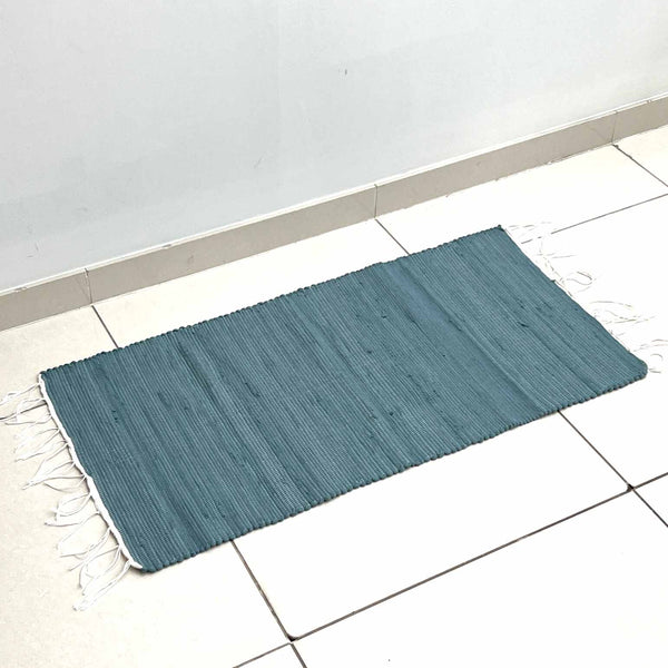 Cotton Floor Mat - Plain Teal