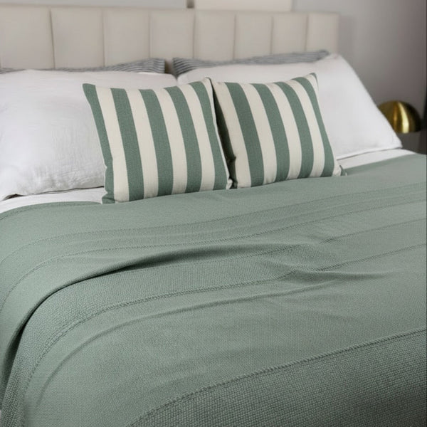 Medium Cotton Bed Cover - Sage