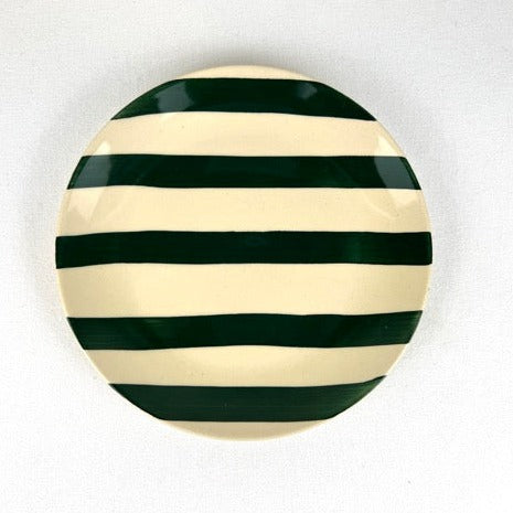 Forest Green Wide Stripe Side Plate