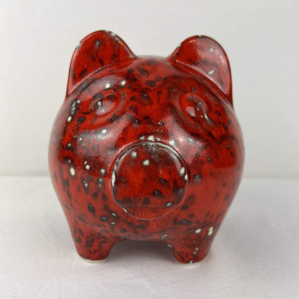 Ceramic Piggy Bank - Red