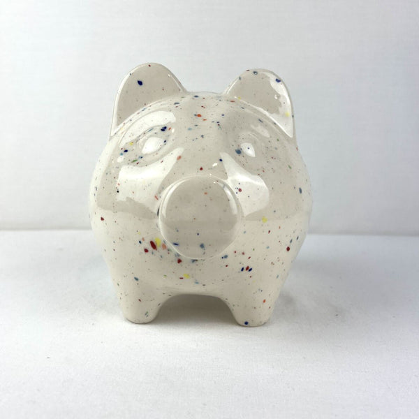 Ceramic Piggy Bank - White