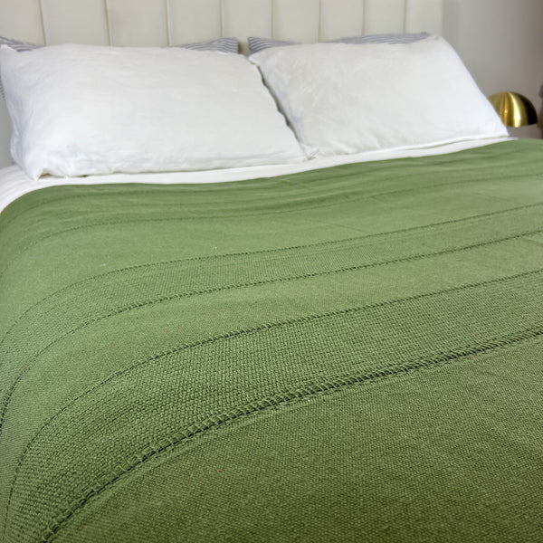 Medium Cotton Bed Cover - Khaki