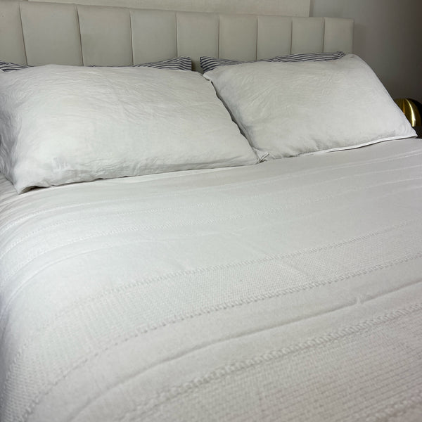 Medium Cotton Bed Cover - White