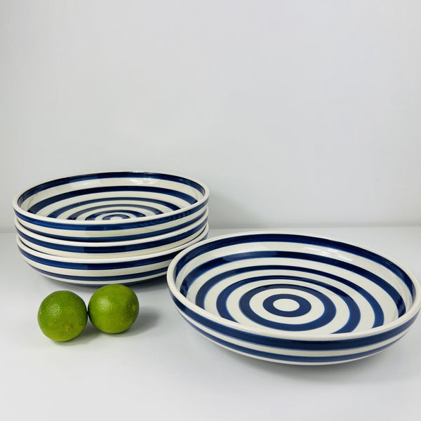 Shallow Dish (Set of 4) - Marinera Stripe