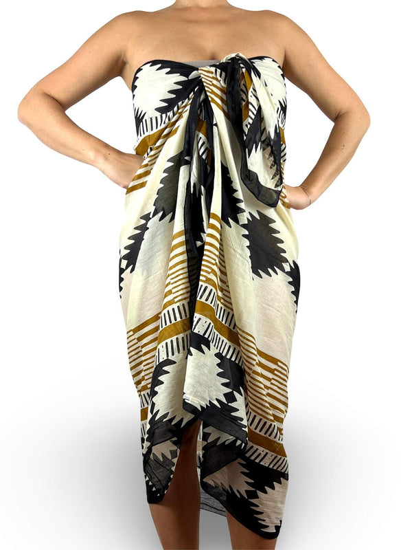 Priya Sarong - Black & White