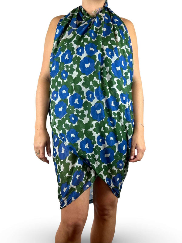 Bold Flower Sarong - Green