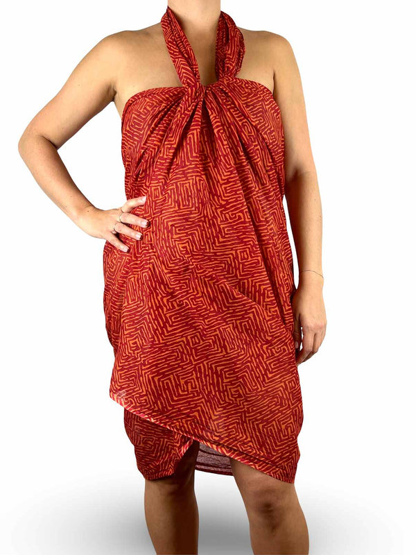 Labyrinth Sarong - Orange