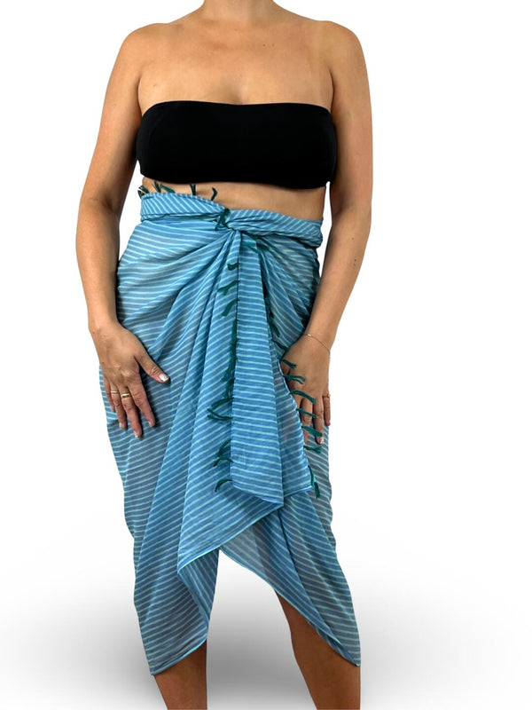 Stripes Sarong - Turquoise