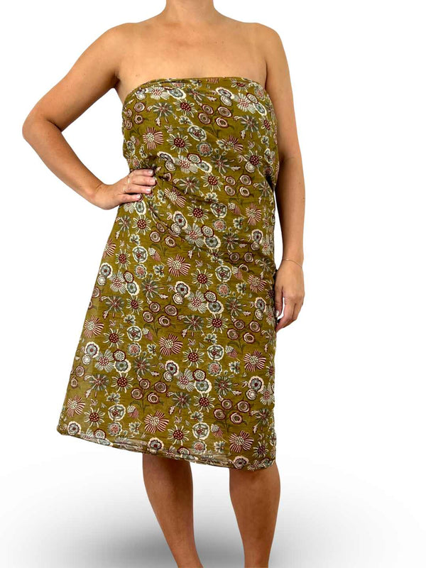 Fleurs Sarong - Khaki