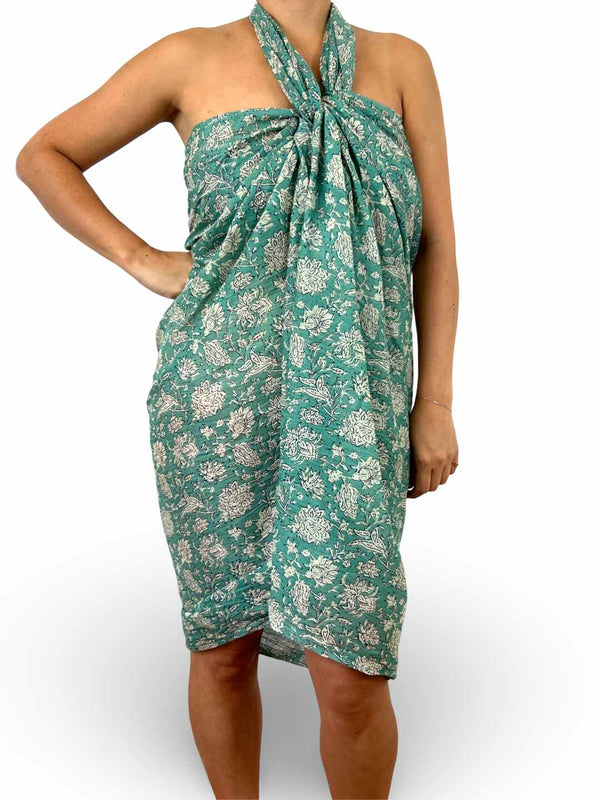 Cactus Flower Sarong - Mint