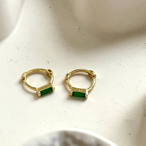 Emerald Mini Earrings