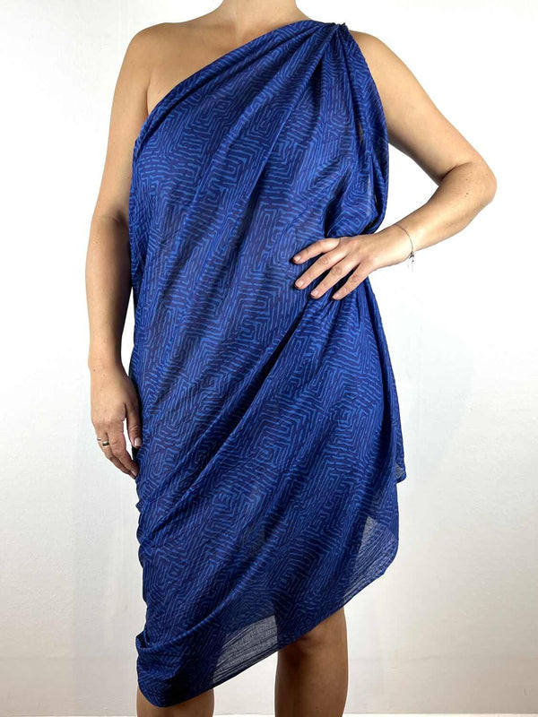 Labyrinth Sarong - Blue