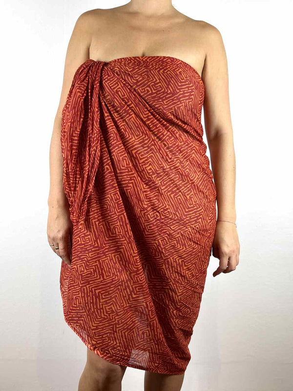 Labyrinth Sarong - Orange