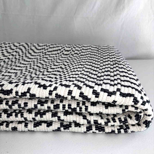 Large Floor Rug - Confetti - Navy & White