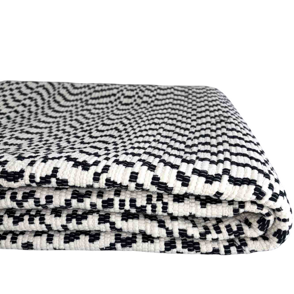 Large Floor Rug - Confetti - Navy & White