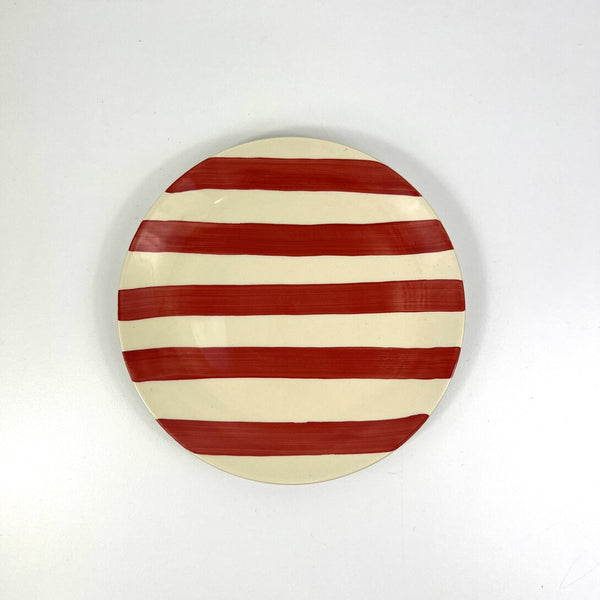 Red Stripe Side Plate