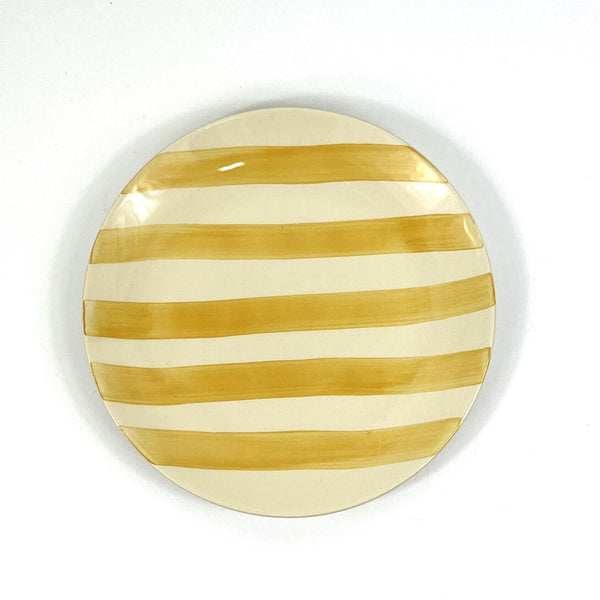 Yellow Stripe Dinner Plate