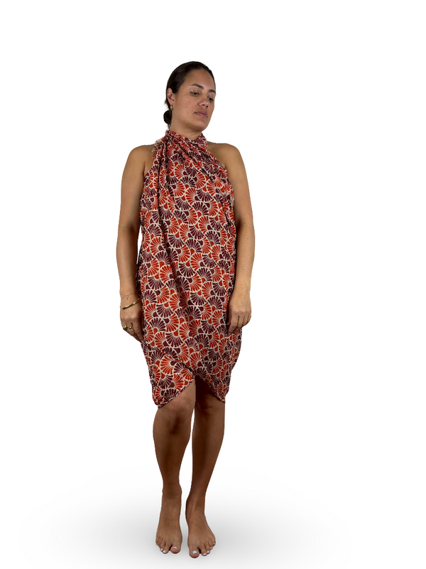 Tiles Sarong - Red
