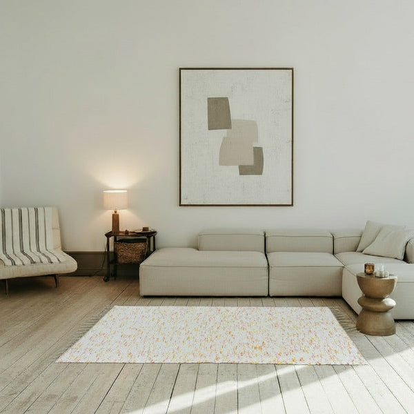 Rug - Medium - Orange, Yellow & White Confetti