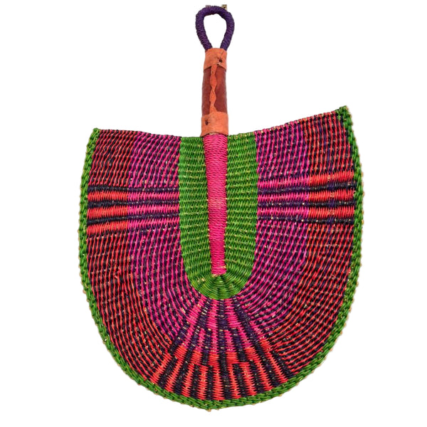 Woven Fan - Cranberry