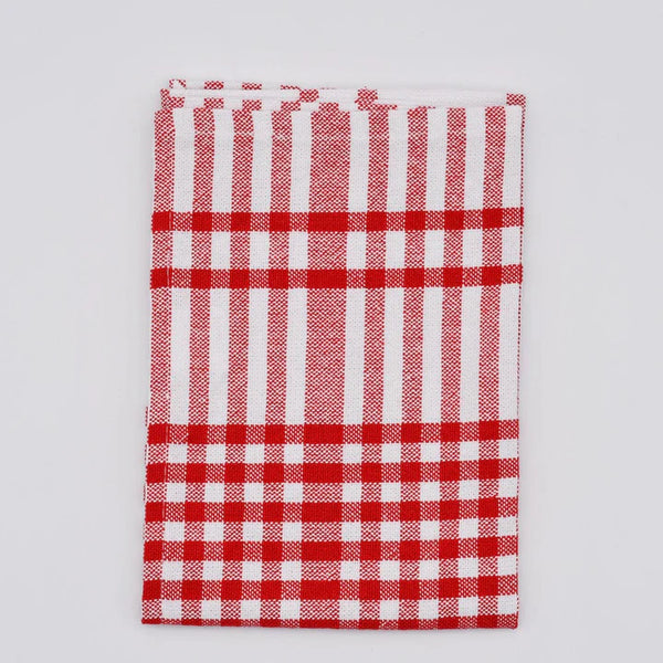Traditional Check Napkin - Red